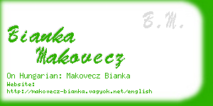 bianka makovecz business card